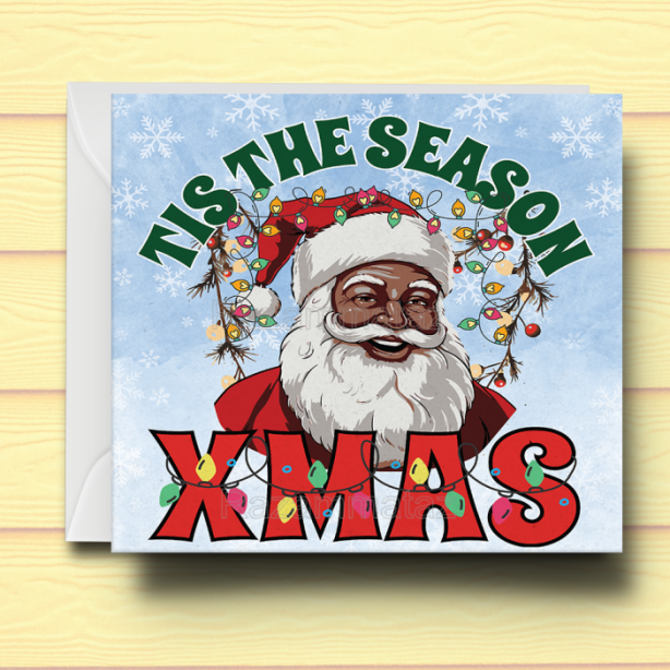 Black Santa Card L